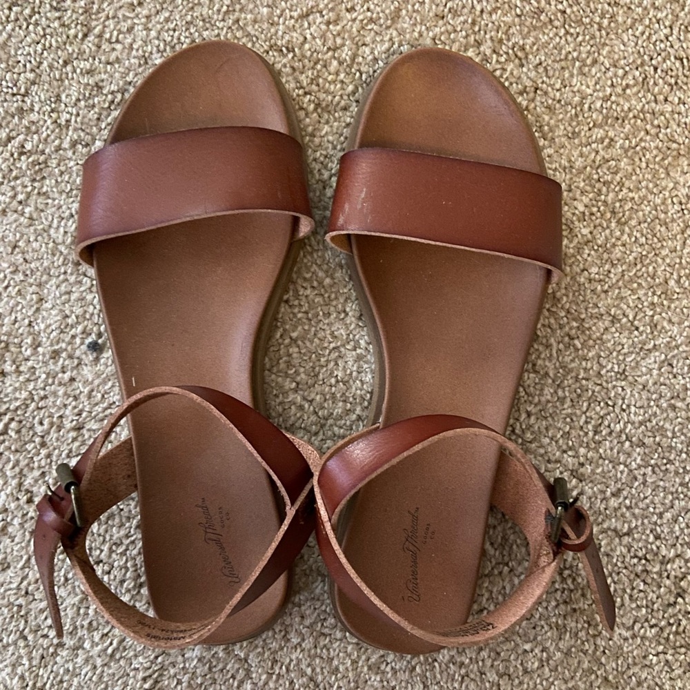 Brown strappy sandals